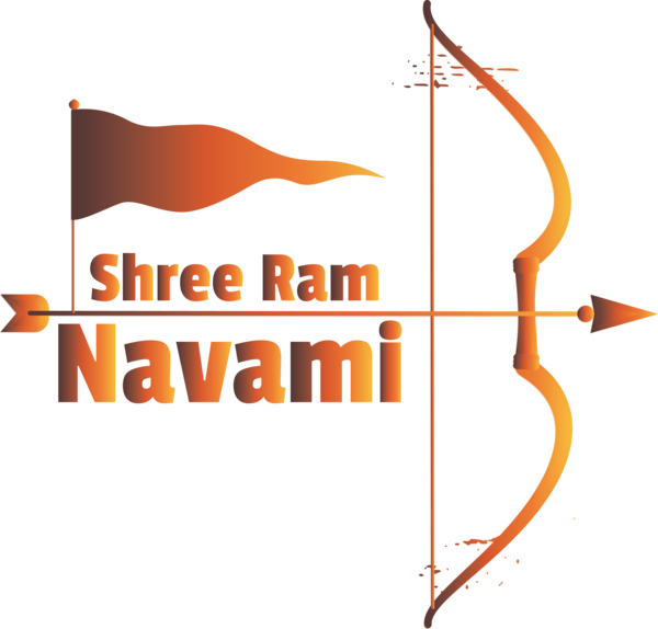 Transparent Rama Navami Logo Angle Font for Rama for Rama Navami