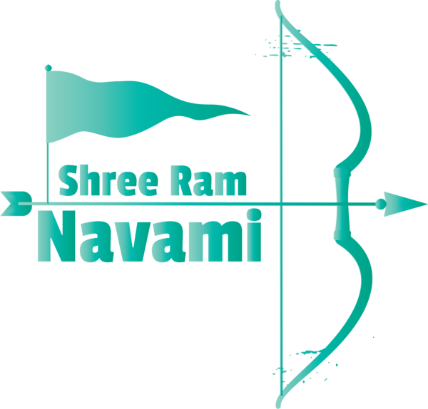 Transparent Rama Navami Logo Line Font for Rama for Rama Navami
