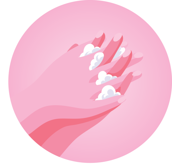 Transparent Global Handwashing Day Pink M Font Lips for Hand washing for Global Handwashing Day