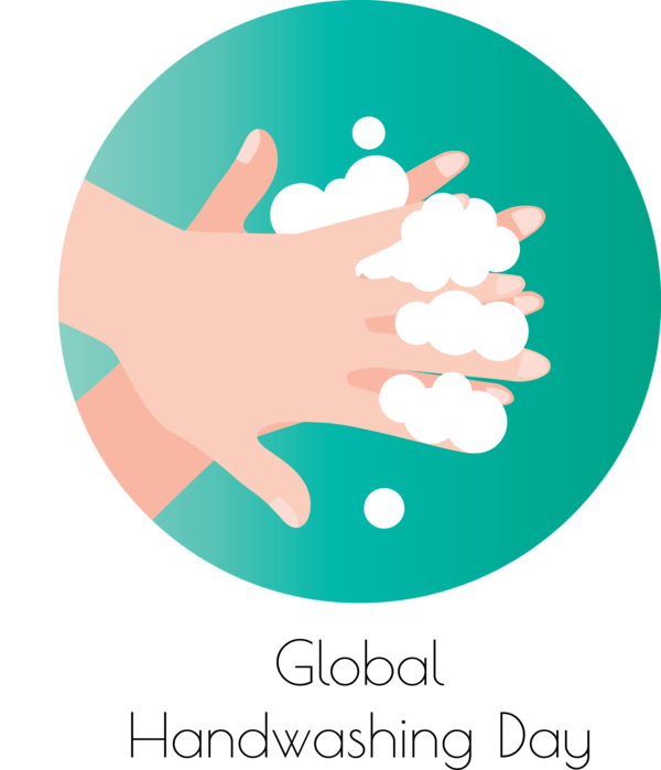 Transparent Global Handwashing Day Logo Area Line for Hand washing for Global Handwashing Day