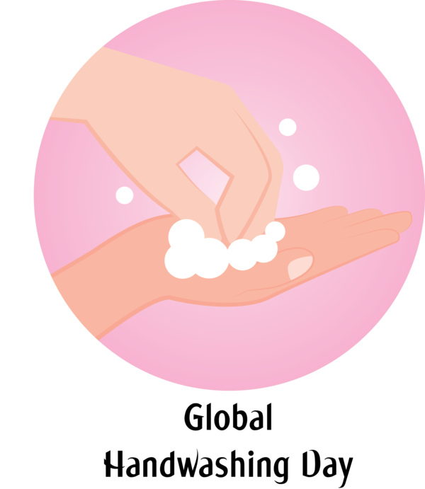 Transparent Global Handwashing Day Pink M Skin Design for Hand washing for Global Handwashing Day