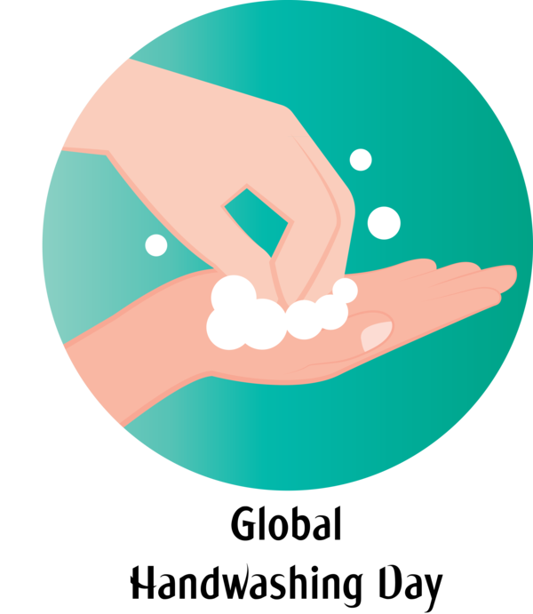 Transparent Global Handwashing Day Logo Cartoon Green for Hand washing for Global Handwashing Day