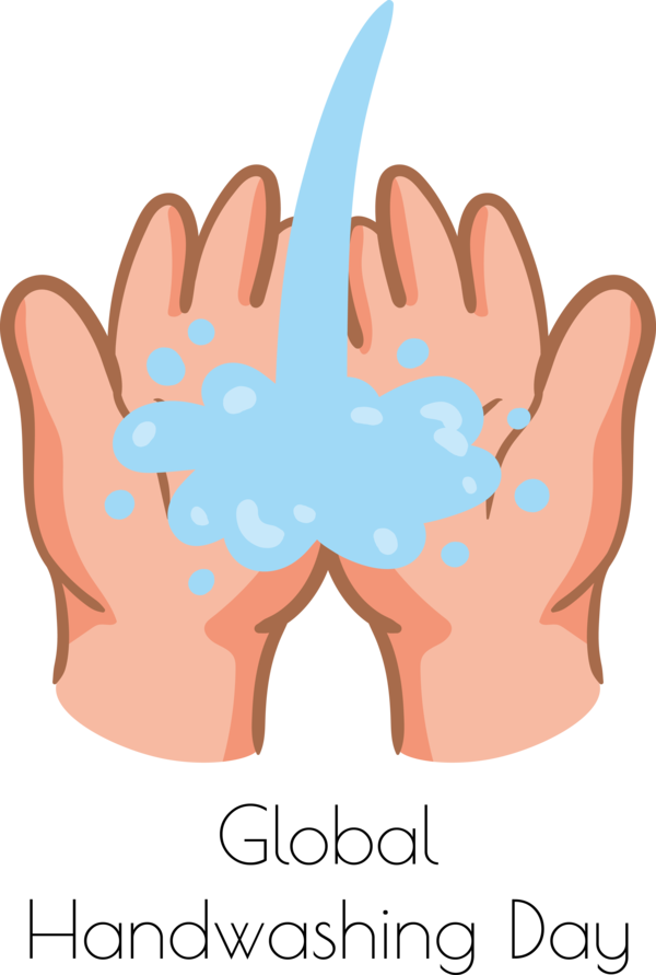 Transparent Global Handwashing Day Line Area Skin for Hand washing for Global Handwashing Day
