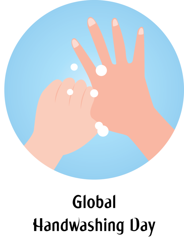 Transparent Global Handwashing Day Logo Line Area for Hand washing for Global Handwashing Day