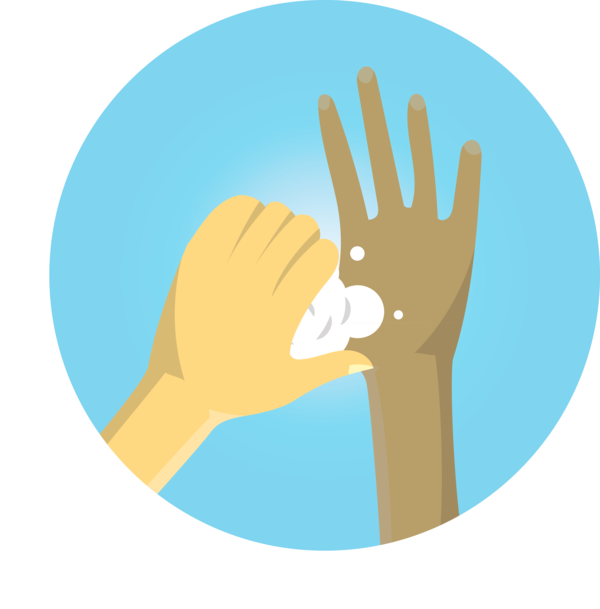 Transparent Global Handwashing Day Hand model Medical glove Glove for Hand washing for Global Handwashing Day