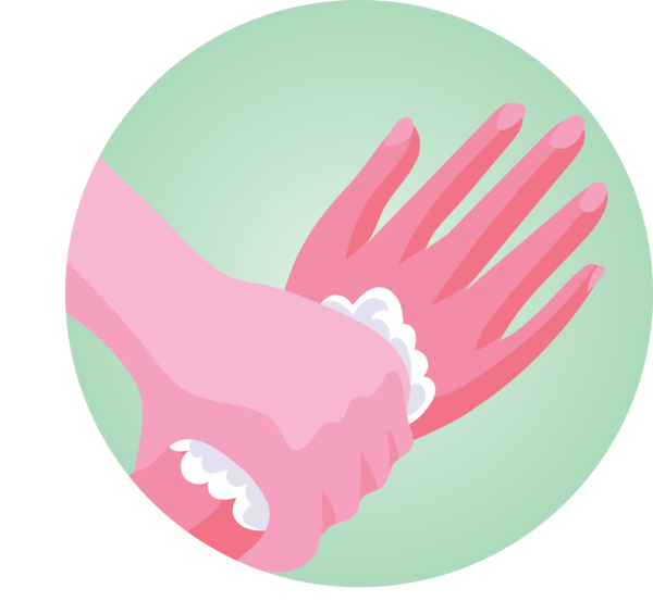 Transparent Global Handwashing Day Hand model Pink M Design for Hand washing for Global Handwashing Day