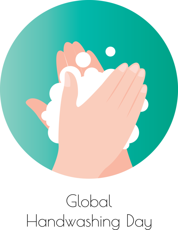 Transparent Global Handwashing Day Logo Area Meter for Hand washing for Global Handwashing Day