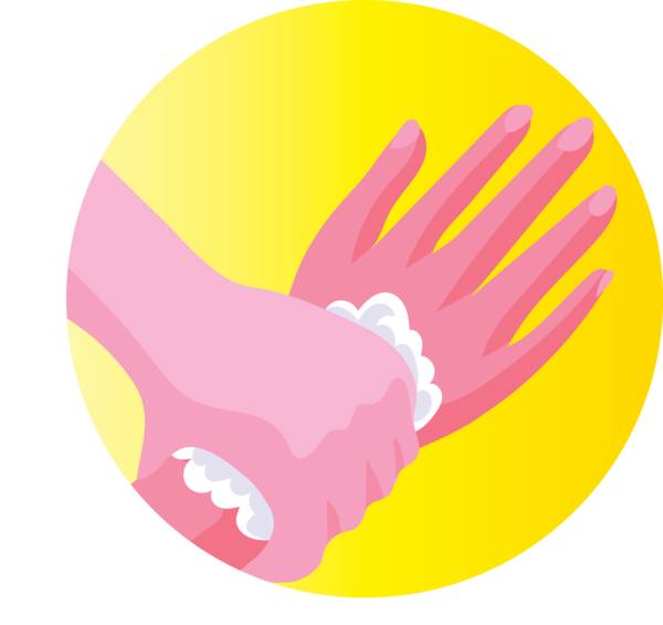 Transparent Global Handwashing Day Logo Yellow Line for Hand washing for Global Handwashing Day