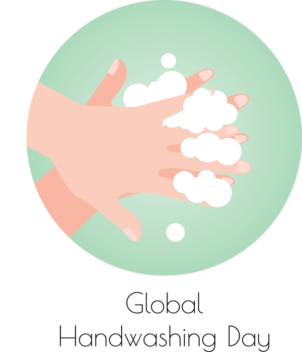 Transparent Global Handwashing Day Logo Meter M for Hand washing for Global Handwashing Day