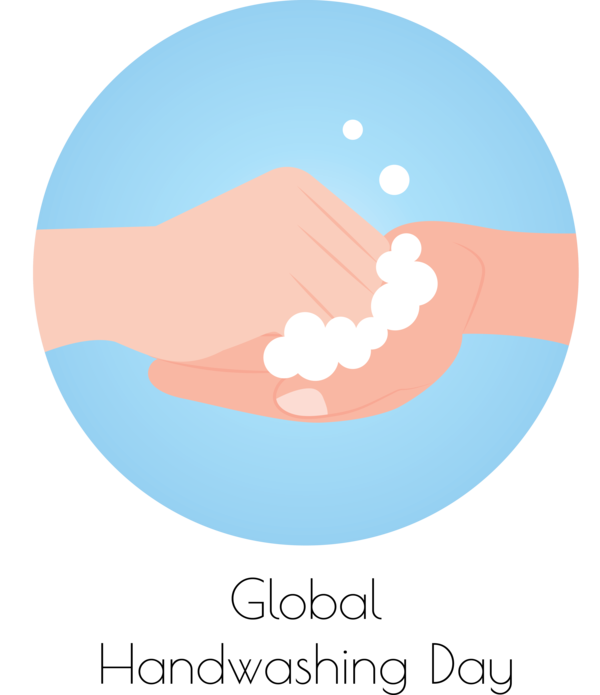 Transparent Global Handwashing Day Logo Organization Circle for Hand washing for Global Handwashing Day