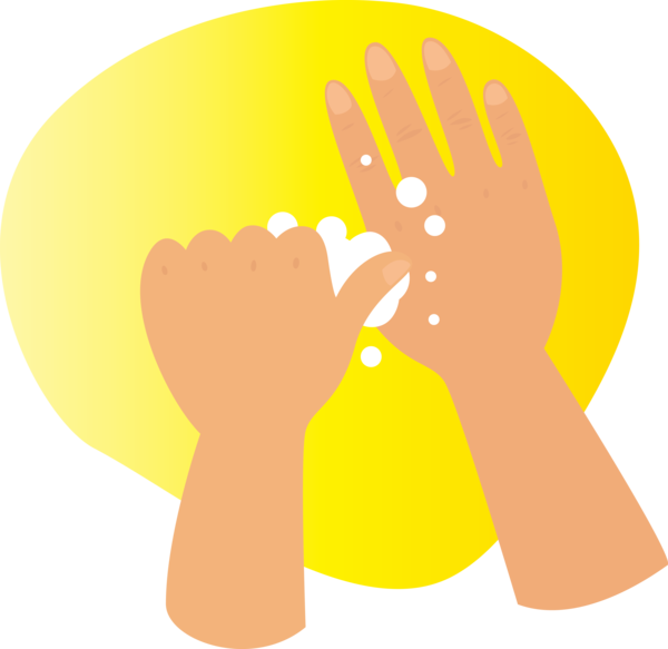 Transparent Global Handwashing Day Yellow Produce Line for Hand washing for Global Handwashing Day