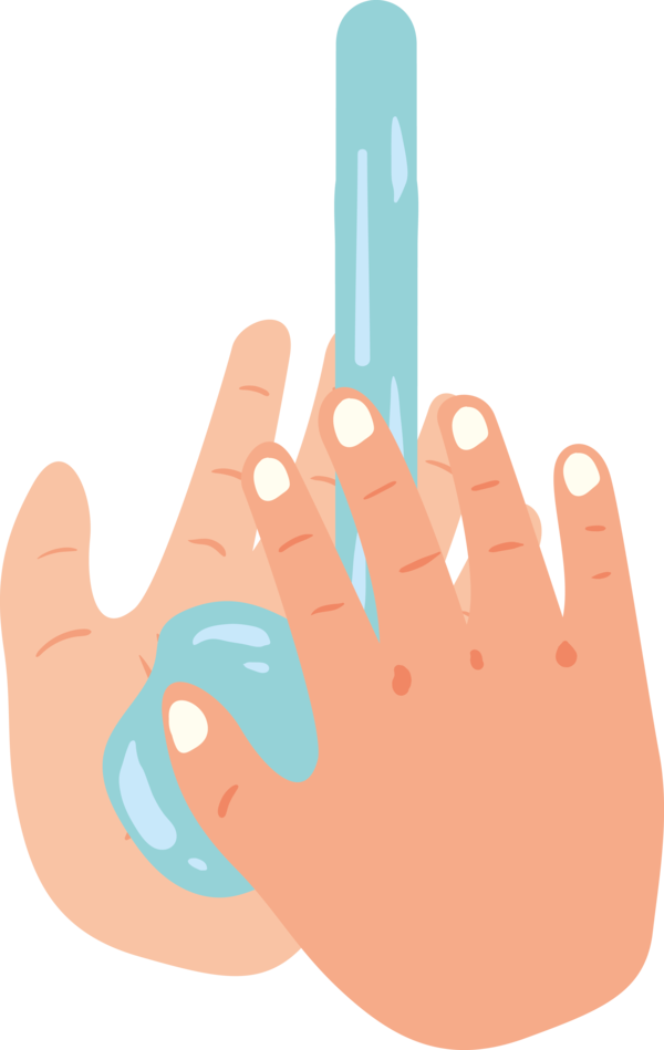 Transparent Global Handwashing Day Hand model Nail Line for Hand washing for Global Handwashing Day