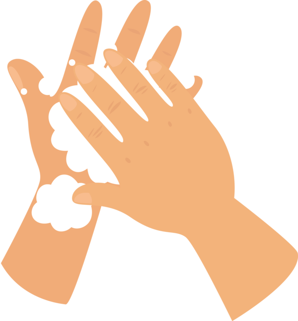 Transparent Global Handwashing Day Hand model Safety Glove Line for Hand washing for Global Handwashing Day
