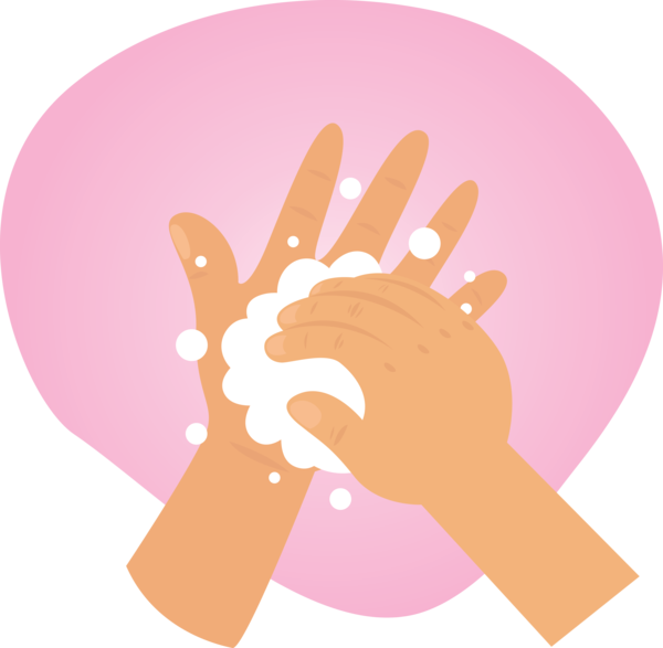 Transparent Global Handwashing Day Hand model Pink M Cartoon for Hand washing for Global Handwashing Day