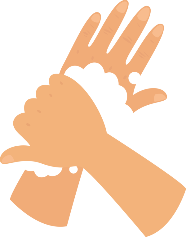 Transparent Global Handwashing Day Hand model Safety Glove Line for Hand washing for Global Handwashing Day