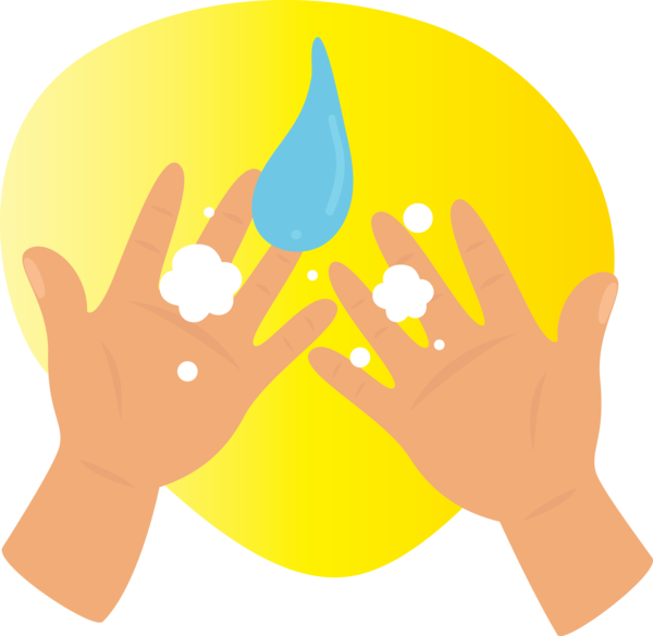 Transparent Global Handwashing Day Yellow Line Fruit for Hand washing for Global Handwashing Day