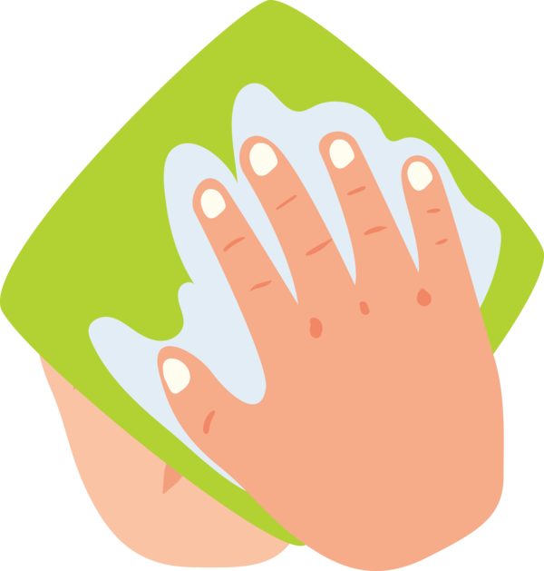 Transparent Global Handwashing Day Hand model Nail Green for Hand washing for Global Handwashing Day