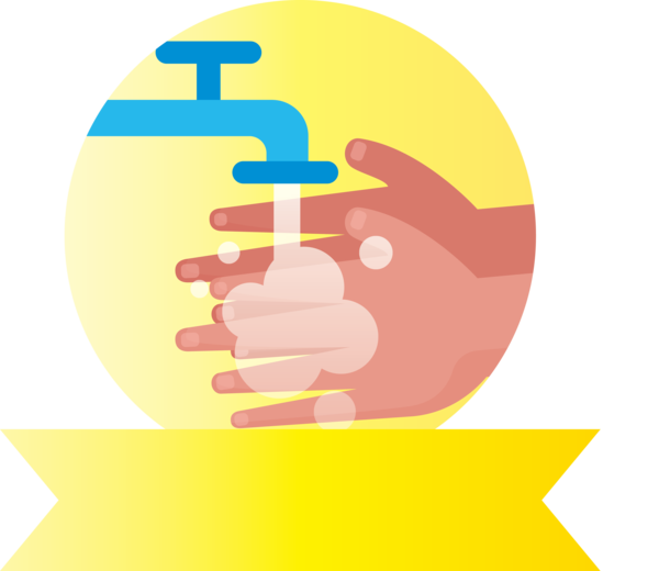 Transparent Global Handwashing Day Logo Yellow Icon for Hand washing for Global Handwashing Day
