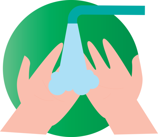 Transparent Global Handwashing Day Logo Green M-tree for Hand washing for Global Handwashing Day