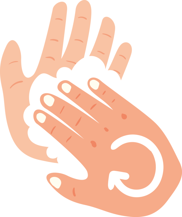 Transparent Global Handwashing Day Hand model Nail Line for Hand washing for Global Handwashing Day