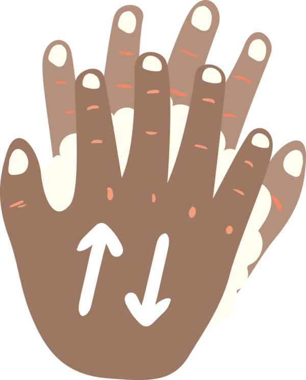 Transparent Global Handwashing Day Hand model Nail Font for Hand washing for Global Handwashing Day