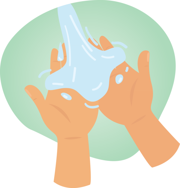 Transparent Global Handwashing Day Character Line Skin for Hand washing for Global Handwashing Day