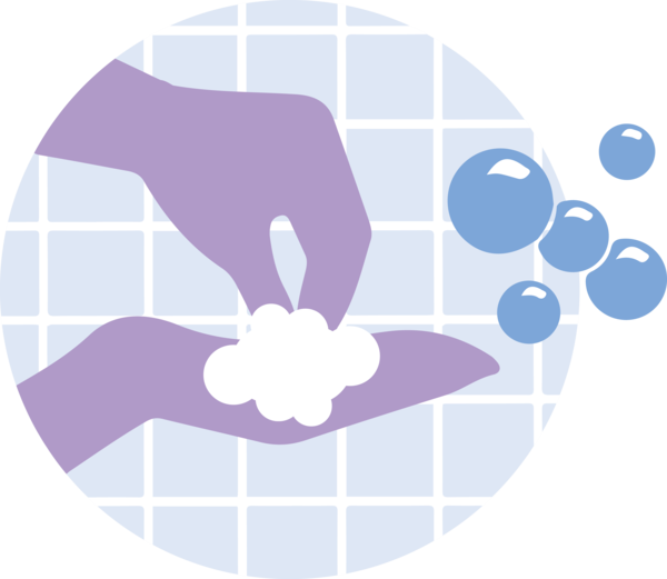 Transparent Global Handwashing Day Logo Pattern Purple for Hand washing for Global Handwashing Day
