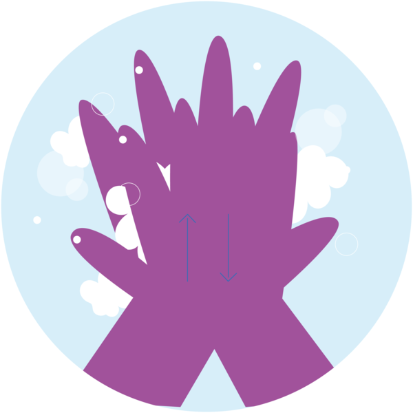 Transparent Global Handwashing Day Purple Line H&M for Hand washing for Global Handwashing Day