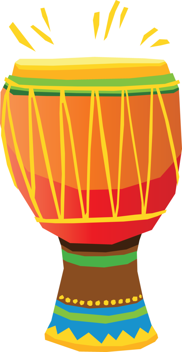 Brazilian Carnival Hand drum Yellow Flowerpot for Carnaval for ...