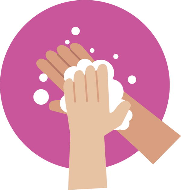 Transparent Global Handwashing Day Hand model Pink M Meter for Hand washing for Global Handwashing Day