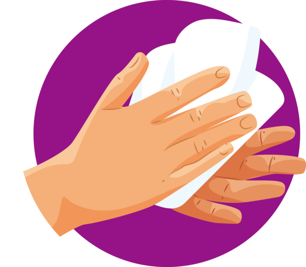Transparent Global Handwashing Day Hand model Nail Purple for Hand washing for Global Handwashing Day