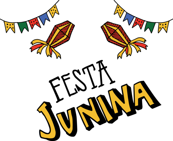 Transparent Festa Junina Logo Cartoon Yellow for Brazilian Festa Junina for Festa Junina