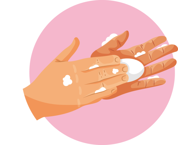 Transparent Global Handwashing Day Hand model Nail Design for Hand washing for Global Handwashing Day