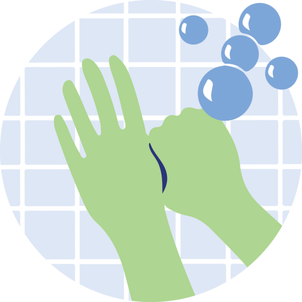 Transparent Global Handwashing Day Green Font Line for Hand washing for Global Handwashing Day