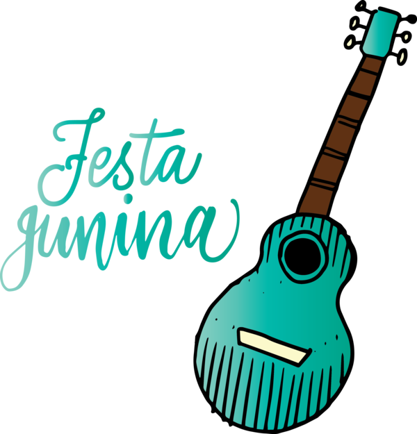 Transparent Festa Junina Guitar String instrument Line for Brazilian Festa Junina for Festa Junina