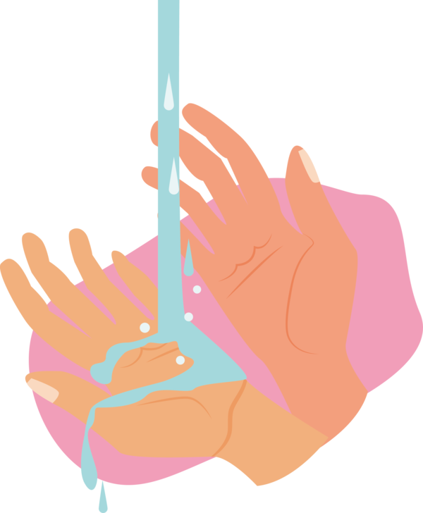Transparent Global Handwashing Day Hand model Line Design for Hand washing for Global Handwashing Day