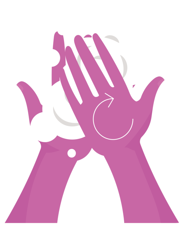Transparent Global Handwashing Day Design Logo Pink M for Hand washing for Global Handwashing Day