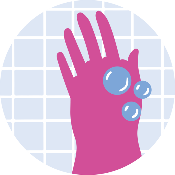 Transparent Global Handwashing Day Design Paw Pink M for Hand washing for Global Handwashing Day