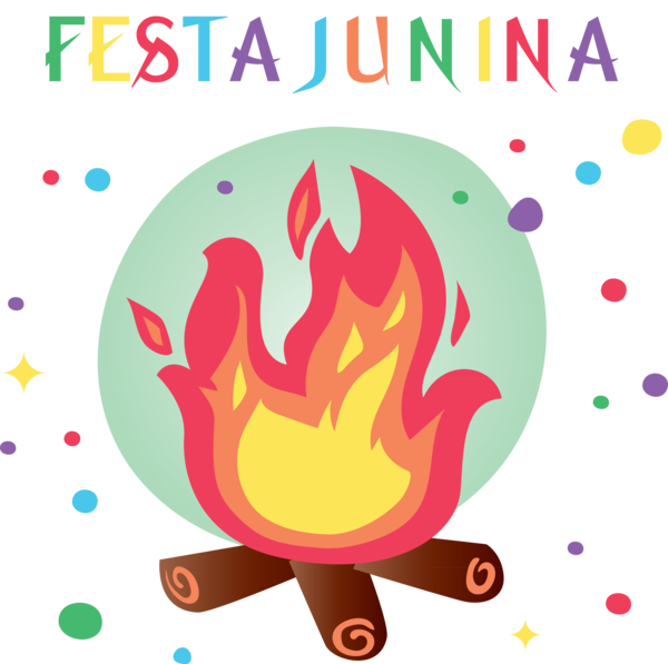Transparent Festa Junina Logo Flower Pink M for Brazilian Festa Junina for Festa Junina
