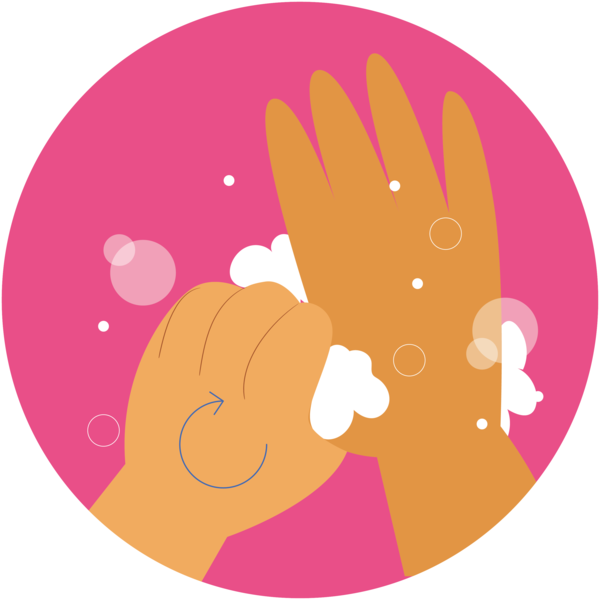 Transparent Global Handwashing Day Pink M Meter for Hand washing for Global Handwashing Day