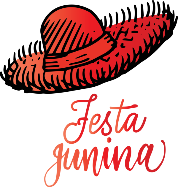 Transparent Festa Junina Logo Design Hat for Brazilian Festa Junina for Festa Junina