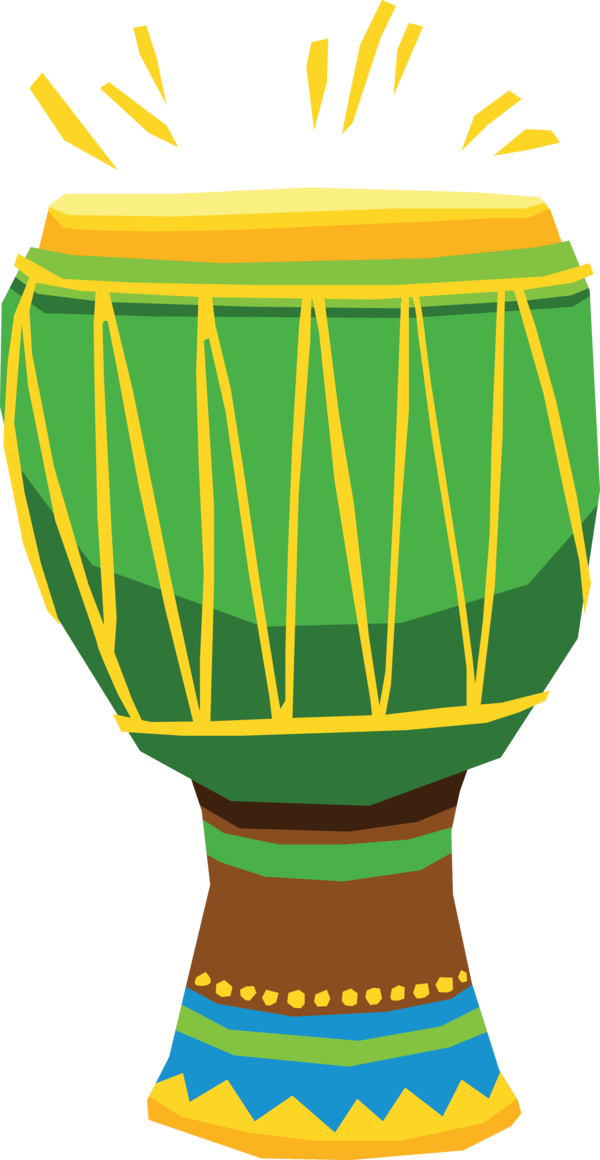 Transparent Brazilian Carnival Flowerpot Yellow Line for Carnaval for Brazilian Carnival