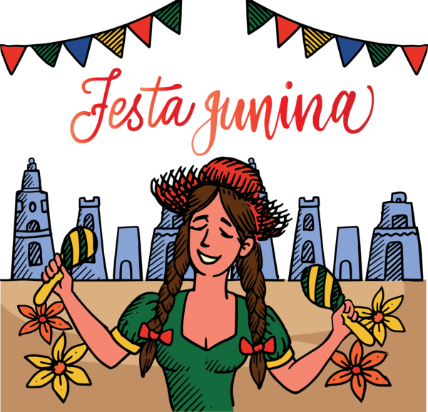 Transparent Festa Junina Character Poster Recreation for Brazilian Festa Junina for Festa Junina
