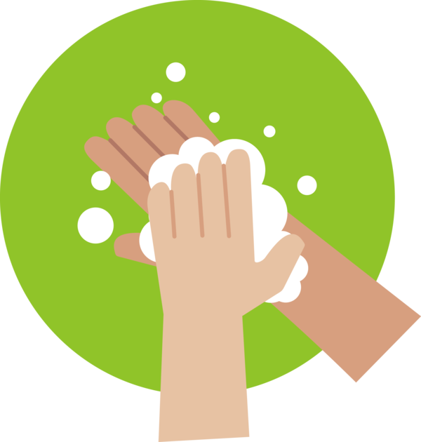 Transparent Global Handwashing Day Hand model Green Line for Hand washing for Global Handwashing Day