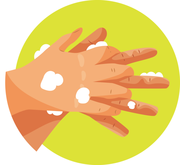 Transparent Global Handwashing Day Hand model Yellow Produce for Hand washing for Global Handwashing Day