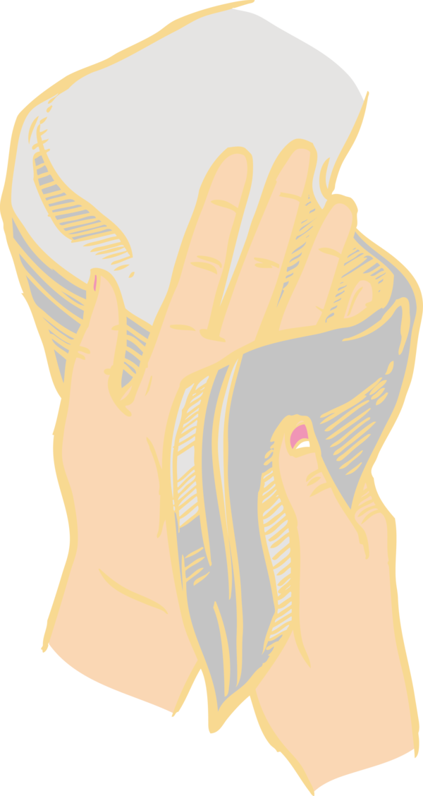Transparent Global Handwashing Day Cartoon Safety Glove Yellow for Hand washing for Global Handwashing Day