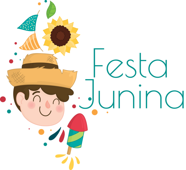 Transparent Festa Junina Party hat Logo Cartoon for Brazilian Festa Junina for Festa Junina