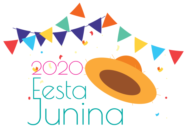 Transparent Festa Junina Party hat Logo Design for Brazilian Festa Junina for Festa Junina