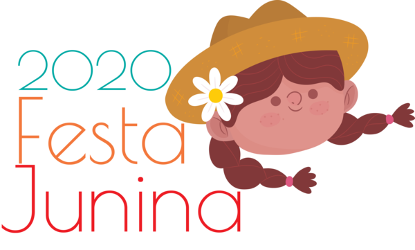 Transparent Festa Junina Logo Character Line for Brazilian Festa Junina for Festa Junina