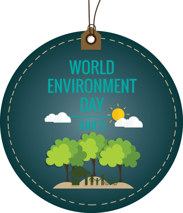 Transparent World Environment Day Christmas ornament Green Font for Environment Day for World Environment Day